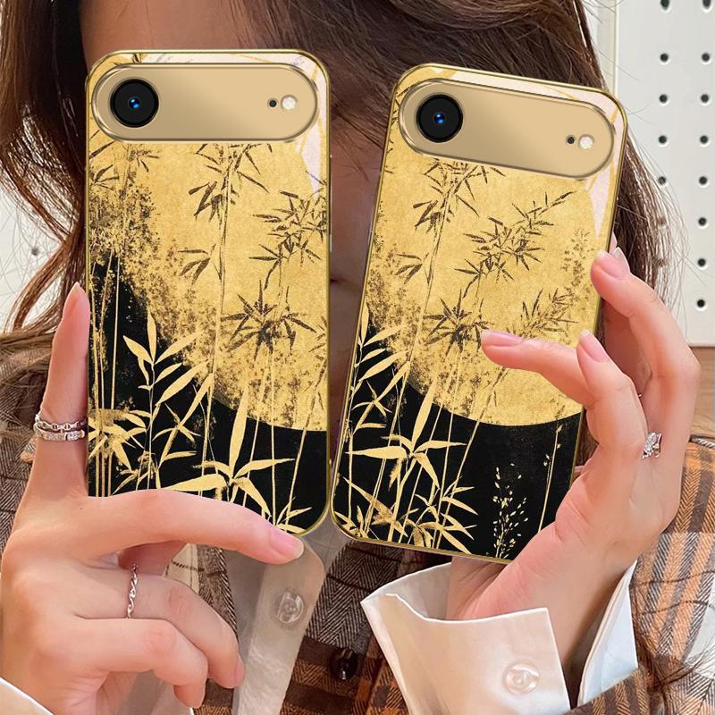 Cypress Forest Scenery For IPhone 17Pro Max 16 17 Pro oMax 15 Pro 14 13 Plus 12Mini 11ProMax XR 16E Air Golden Glass Phone Case