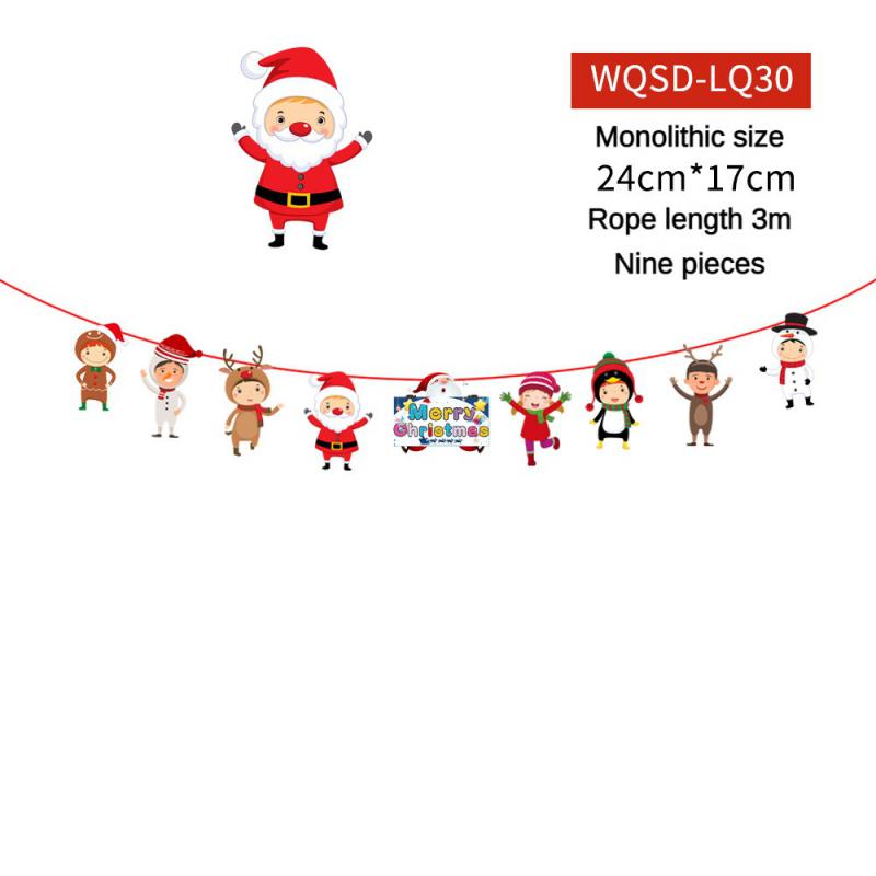 Christmas Banner 2024 Merry Christmas Decorations For Home Garland Santa Claus Navidad For Xmas Gift Noel Decor New Year 2025
