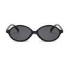 New Elliptical sunglasses For women Fashion Black Small Frame Sun Glasses Female Retro Clear Lenses Eyewear Lady Trendy UV400
