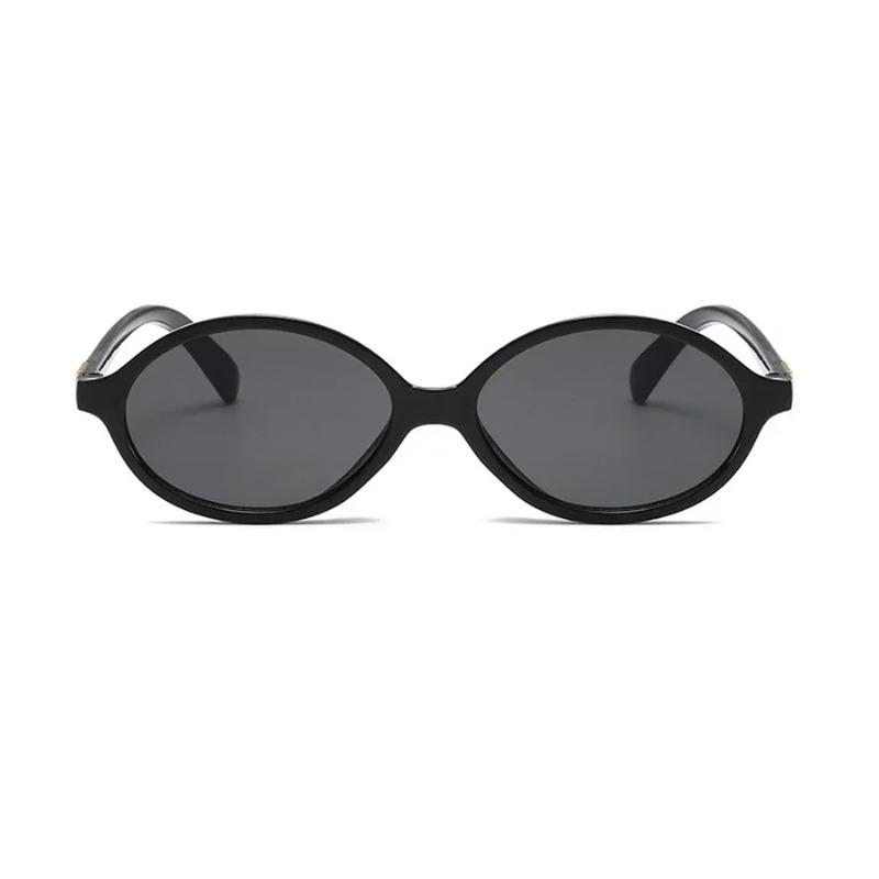 New Elliptical sunglasses For women Fashion Black Small Frame Sun Glasses Female Retro Clear Lenses Eyewear Lady Trendy UV400
