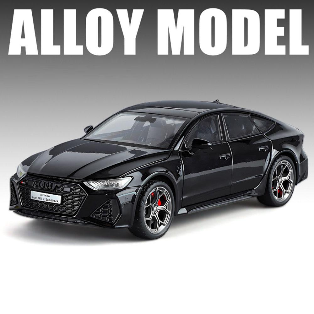 1:24 Scale A6L RS7 Model Car Toy Metal Body Rubber Tires Exquisite Interior Sound Light Sports Cars Models for Kids' Edutainment