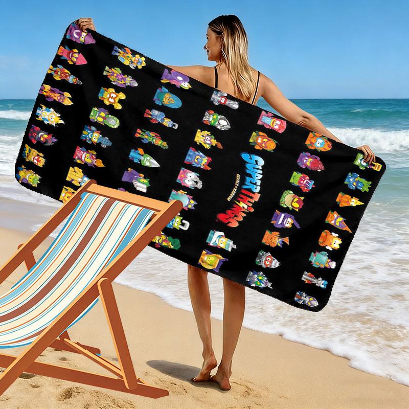 Superthings Print Beach Towel, Large Soft Quick Dry Towel for Beach Camping Swimming
