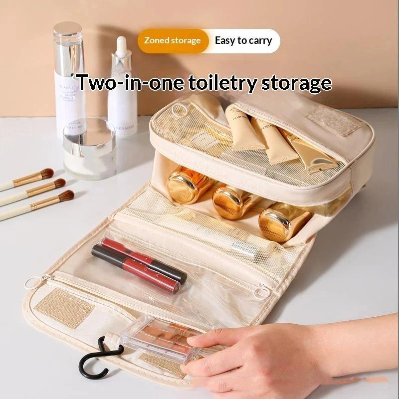Waterproof Hanging Travel Toiletry Bag Sturdy Hook Large Capacity Multiple Pockets Organizer for Hotel Stay Travel Daily Use