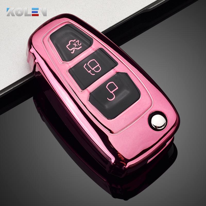 Soft Tpu Car Remote Key Case Cover For Ford Focus 2 3 Mk2 Mk3 Fiesta Mondeo Kuga Ecosport Ranger Auto Key Protect Holder Shell