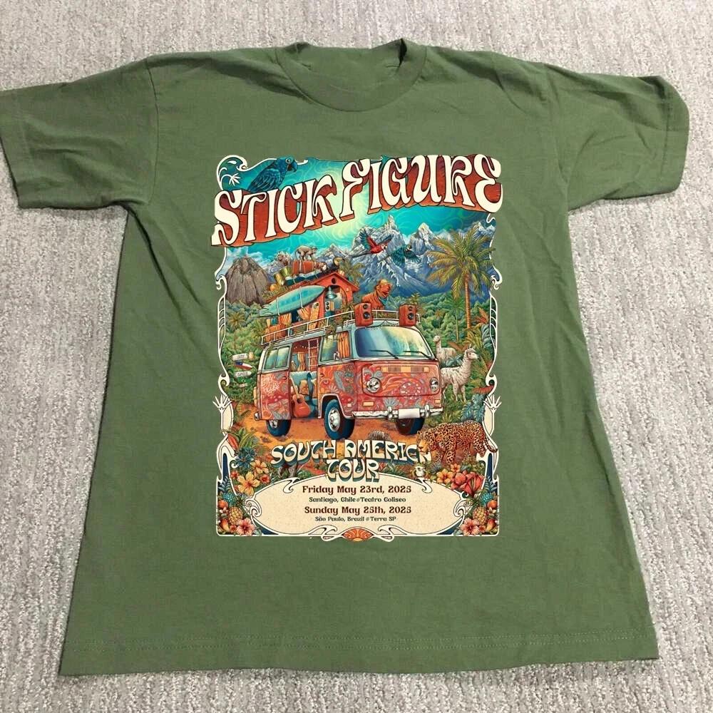 Stick Figure Band On Tour South America 2023 T Shirt Full Size S-4XL Unisex T-Shirt L