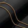 Stainless Steel Pearl Necklace with Titanium Thick Chain - Men's Minimalist Snake Bone Design