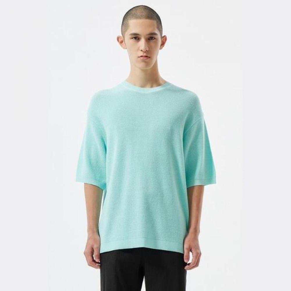 Customellow Mint Soft Half Round Neck Sweater Cwwam25421mix Mint/95