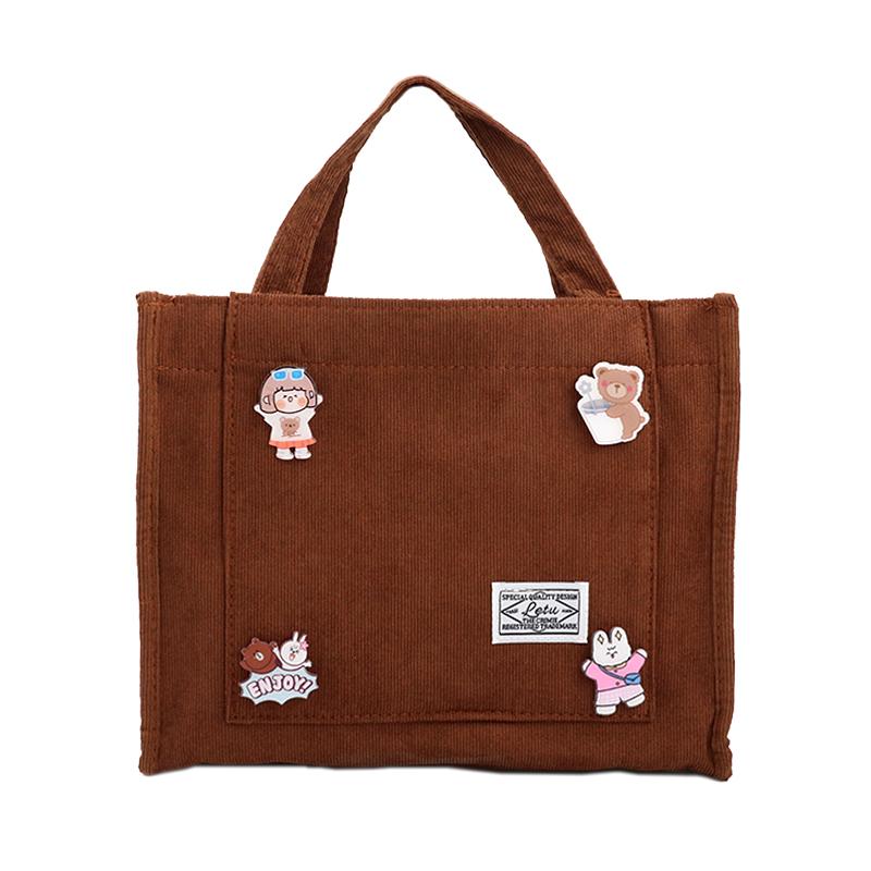 Fashion Corduroy Women'S Shoulder Bag Newest Simple Eco-Friendly Shopping Bag Trend Versatile Messenger Bag Handbags For Women