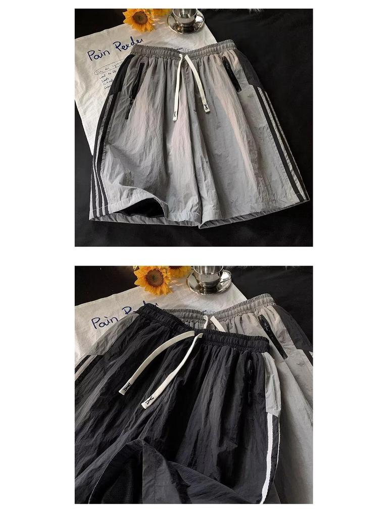 Pánské retro pruhované rychleschnoucí letní šortky - Neformální high street trend