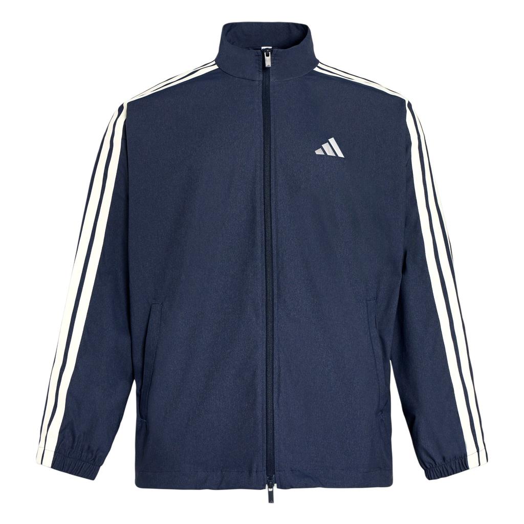 Adidas Jaqueta Jeans St 3St UPF50+ Secagem Rápida Jeans Esportiva Listrada Solta Manga Longa Jaqueta Masculina KR2547