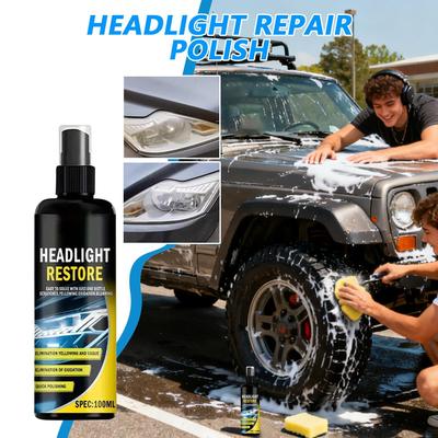 Headlight Restoration Kit 100ml Restore Protection Cleaner Car Light Cleaner Headlight Kit For Glass Lenses Detailing Care