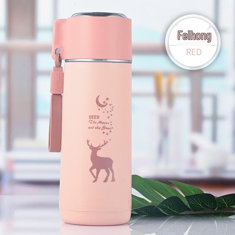 Sternen-Hirsch doppelwandiger Glas-Wasserbecher