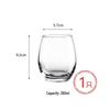Eiförmiges Glas: Perfekt für Wasser, Saft, Bier, Mousse oder Joghurt