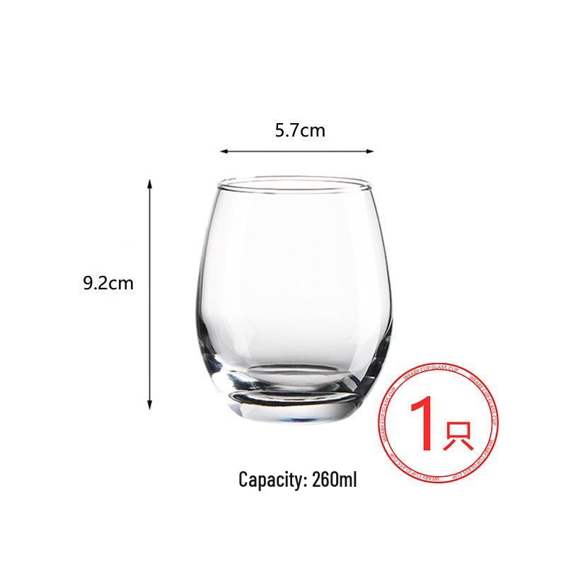 Eiförmiges Glas: Perfekt für Wasser, Saft, Bier, Mousse oder Joghurt