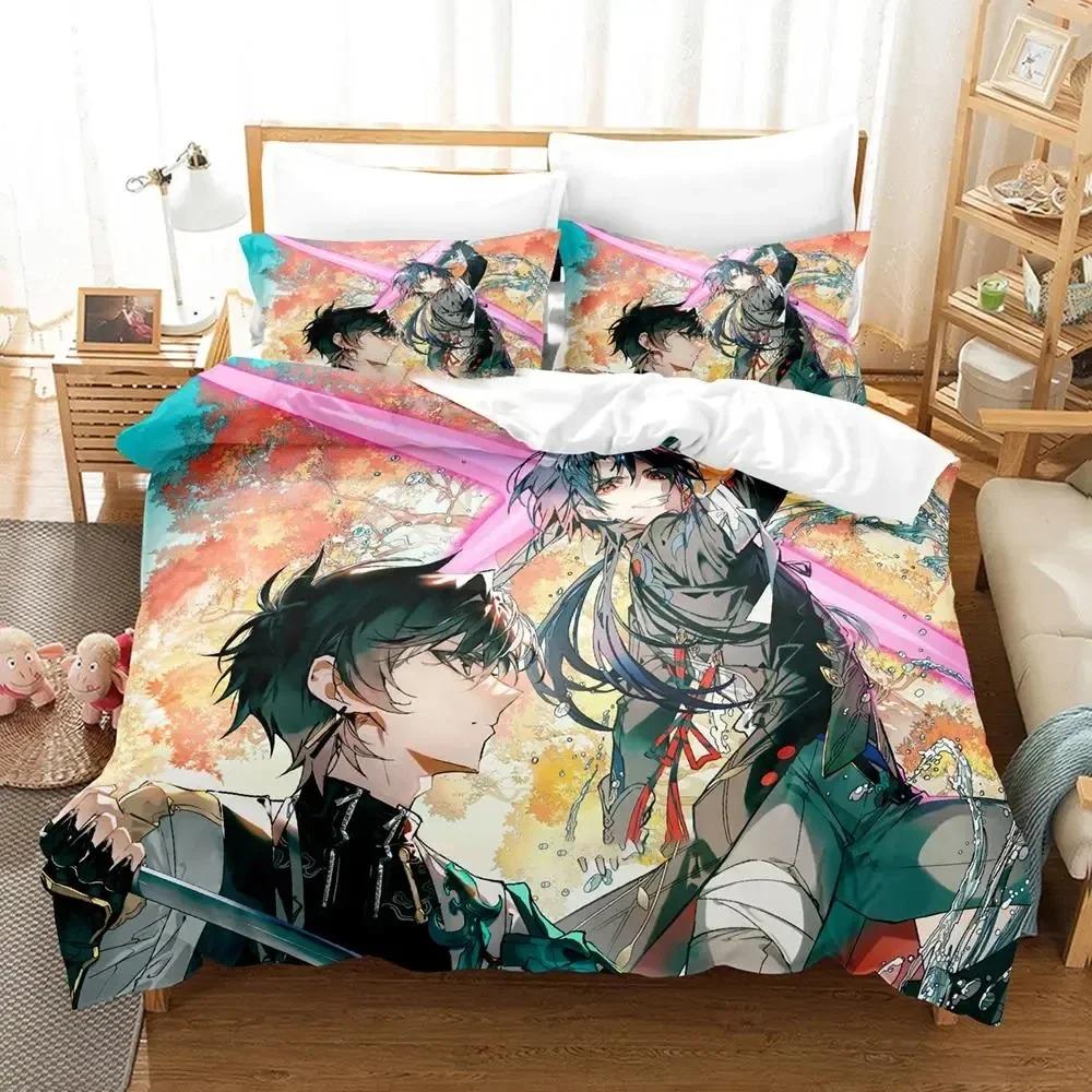 Comfortable Anime Print Duvet Cover Set With Duvet Cover And Pillowcases King Queen Twin Sizes For All Ages