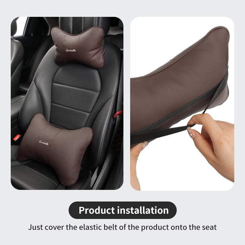 Car Headrest Neck Pillow Lumbar Support Cushion Interior Accessories For Alfa Romeo GT Stelvio F1 Brera Volante Tonale Gloria
