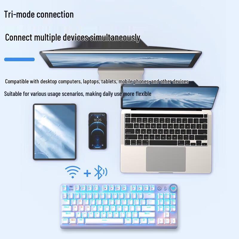 AULA F3001 Tri-Mode 87-Key Mechanical Keyboard