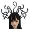 Halloween Stirnband Medusa Gebogene Schlangenform Haarreif Rave Party Kopfschmuck Unisex Haarband Party Cosplay Kostüm Requisiten