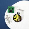 Kreskówka Kreatywna Personalizowana Peryferia do Gry Metalowa Odznaka Mój Świat Creeper Pikselowy Styl Pszczoła Miecz Akcesoria