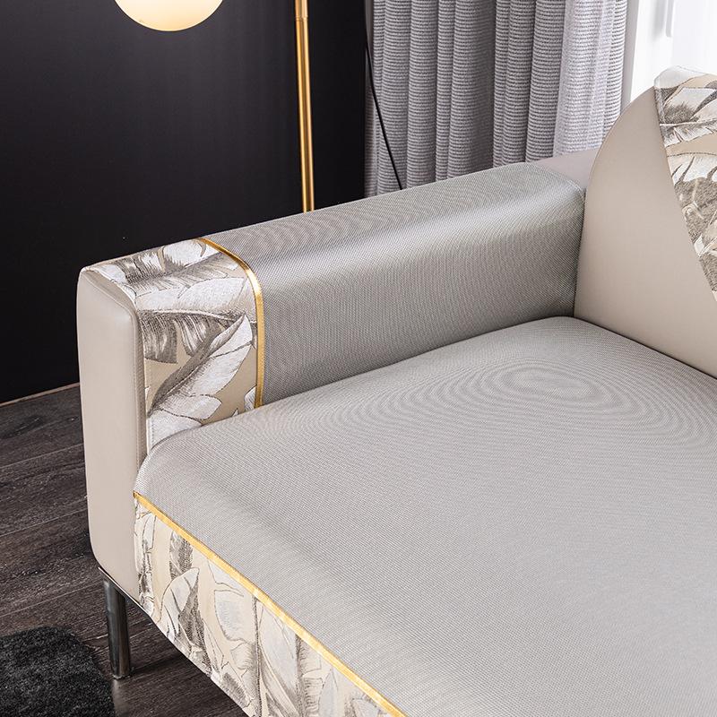 Saltea de vară de înaltă calitate, pernă de canapea, pernă antiderapantă, canapea din piele de lemn masiv, material textil complet acoperit