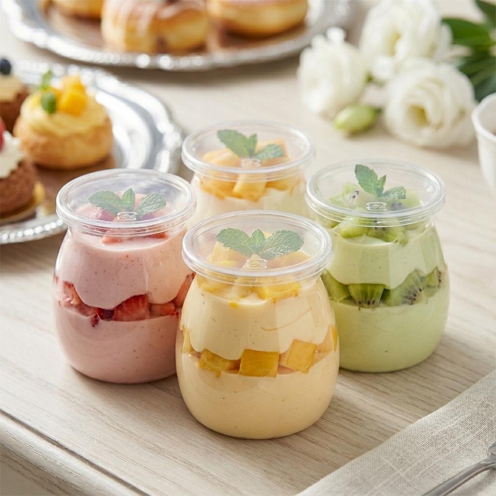 4x Kubki Pucharki Pojemniki na Jogurt Desery Przekąski do Deserów 160 ml