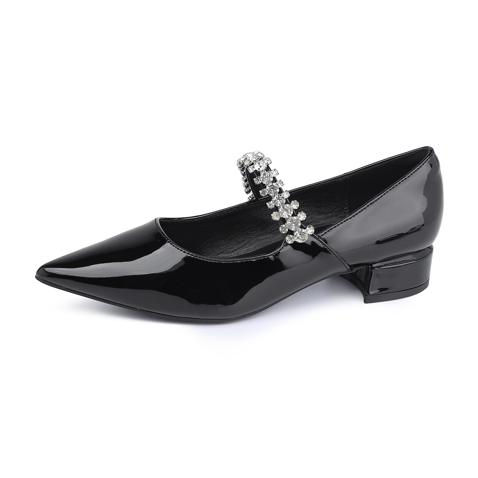 

Grape mother 2025 new thick-heeled single shoes women s rhinestones with pointed high heels French retro leopard print women s shoes 39 чёрный