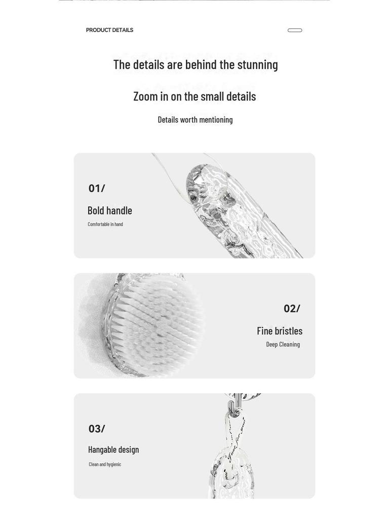 Doppelseitige Badbürste mit langem Griff - Weiche Borsten Rückenbürste für Zuhause