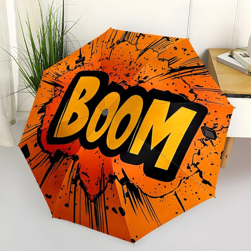 

1pc Boom Open/Close Folding Umbrella, All- Portable Umbrella for & Men, Stylish Accessory (Holiday Gift) 8-Rib yy251213178