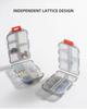 Double-layer small pill box Portable pill box Transparent 10-cell sealed medicine storage box camping equipment survival kit