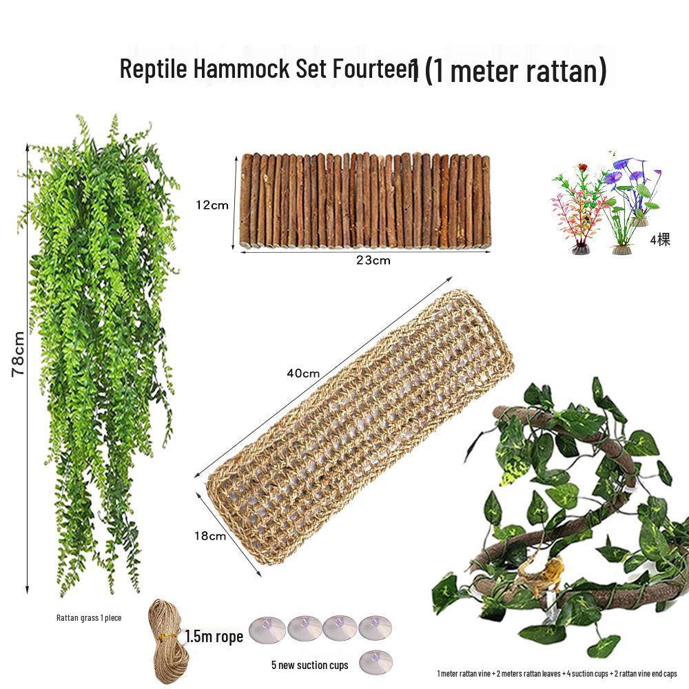Reptile Habitat Decor: Simulation Vine with Lizard, Chameleon, Snake & Gecko Climbing Features