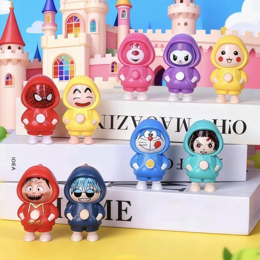 Shin-chan Face-Changing Doll Keychain - Cartoon Style Toy Pendant Gift