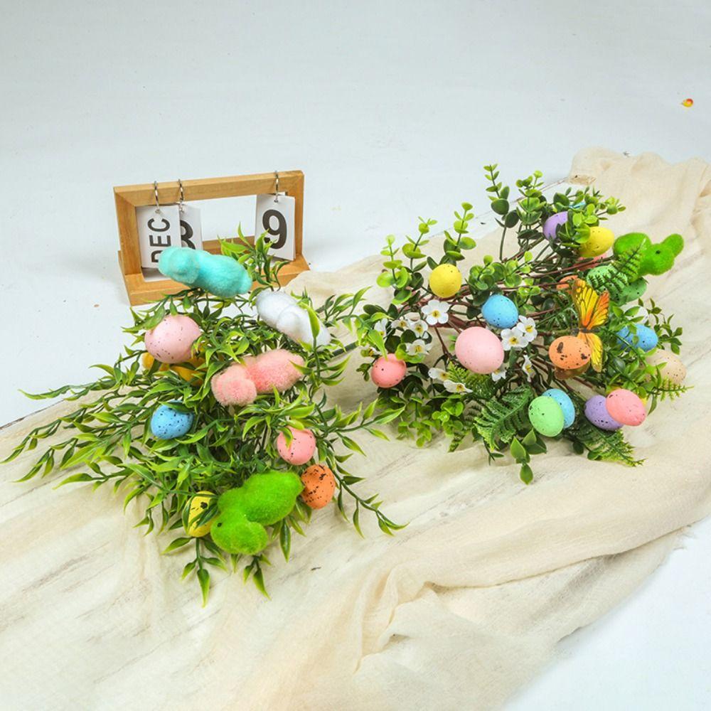Artificial Eggs Tree Branch Foam Painting Foam Egg New Fake Plant  Festival Party
