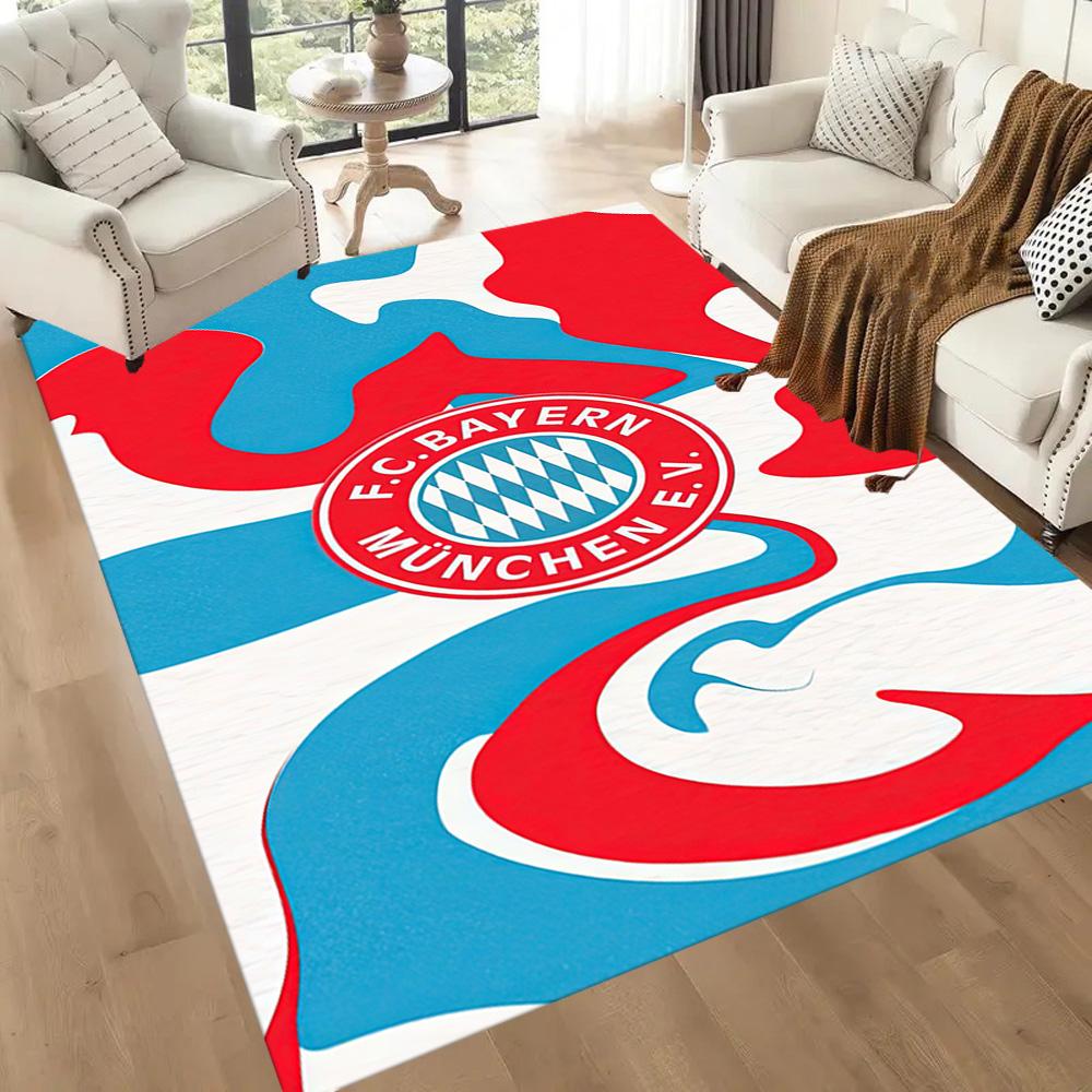 Fc Bayern Munich Uefa Champions League Themed Graphic Square rugs are a great choice for living rooms, bedrooms, home décor, and as gifts.