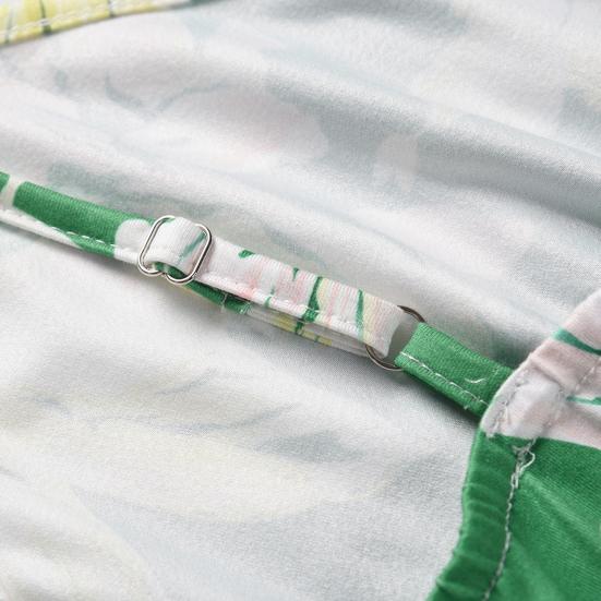 Women Dress Colorful Breathable Flower Printed Adjustable Straps Beach Dress for Party