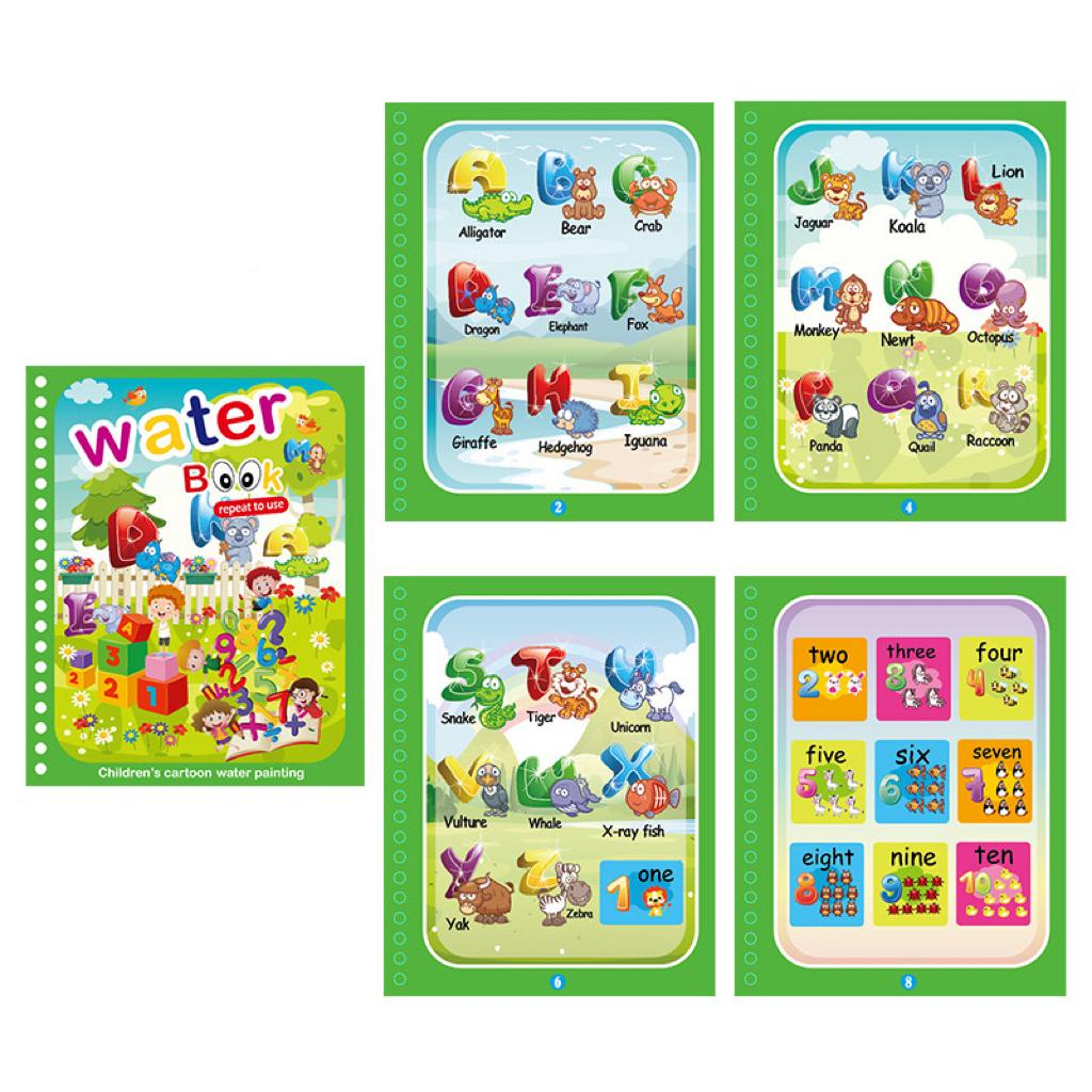Kids Magic Water Painting Books Repeatedly Graffiti Clear Water Puzzle Album Male and Female Gifts Quiet Book