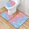 Colorful Gradual Change Toilet Floor Mat Three-Piece Bathroom 3-Piece Carpet Door Mat
