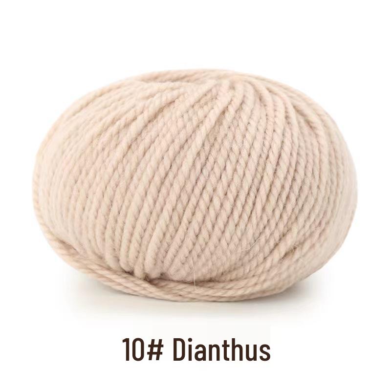 Yak Down 3-Strand Wool Yarn for Hand-Knitted Medium-Thick Sweaters, Cardigans, Scarves, and Hats