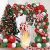 Christmas Red Green Cane Sugar Aluminum Film Balloon Wreath Arch Set Ornaments Candy Birthday Party Supplies