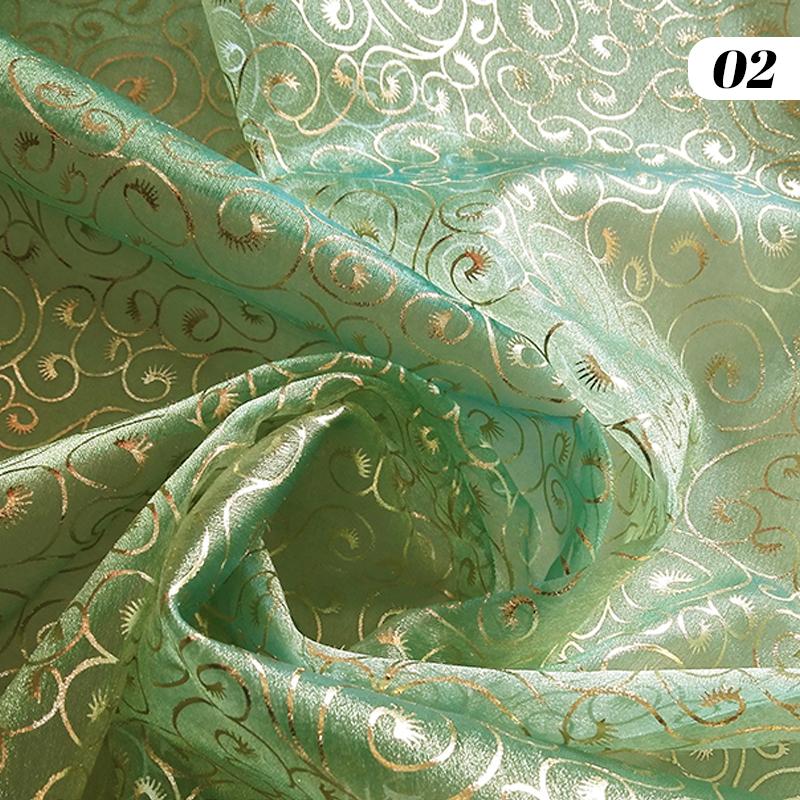 1M Hot Stamping Silver Creative Meteor Pattern Organza Designer Fabric Gauze Tulle Fabric Diy Dress Stage Clothing Decor