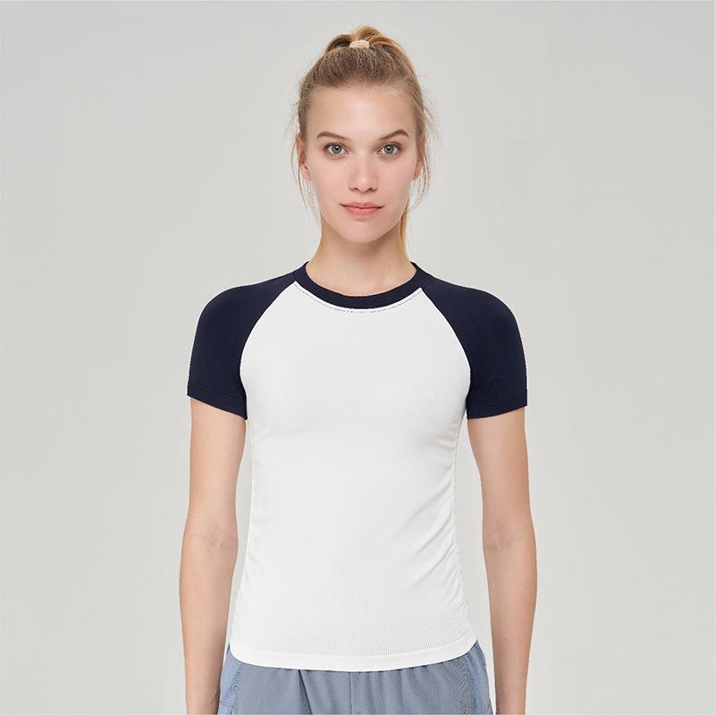 

Breathable Quick-Dry Yoga Round Neck Short Sleeve Tank Top for Fitness Medium