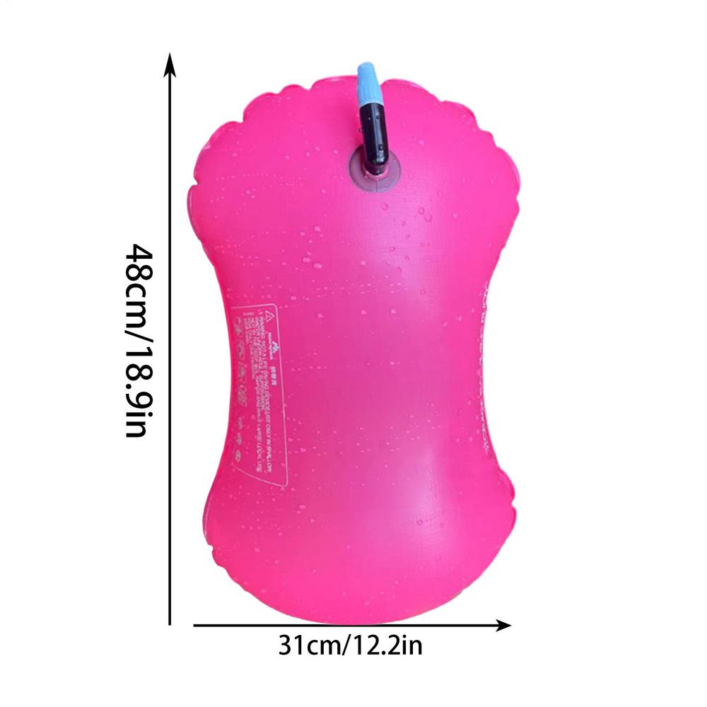 Inflatable Open Swimming Buoy Tow Float Dry Bag Double Air Bag With Waist Belt For Swimming Water Sport Storage Safety Bag