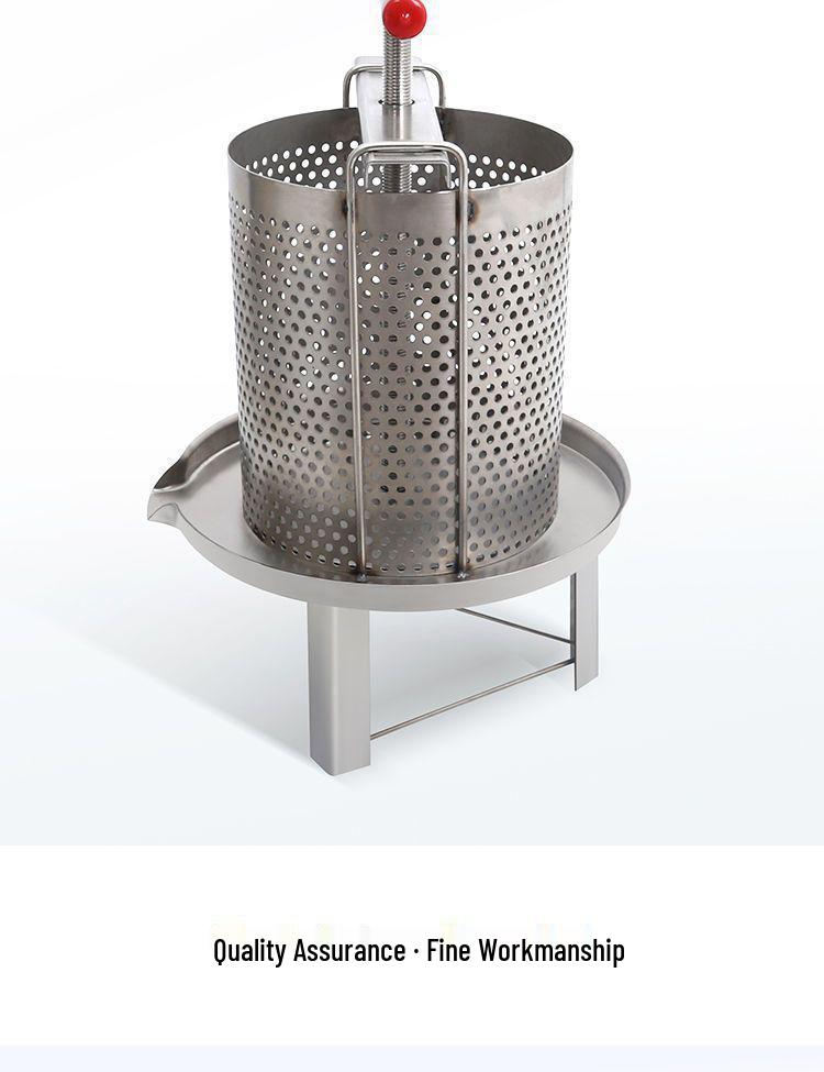 Stainless Steel Small Household Honey Wax Press & Juicer.