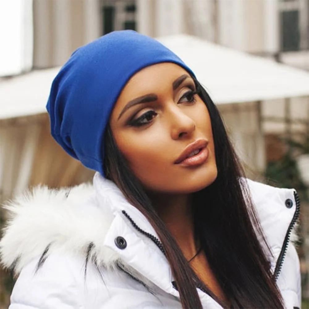 Women's Plain Beanie Hat Spring Cotton Slouchy Beanie for Women Man Knitted Bone Hat Ladies Skullies Cap Outdoor Chemo Cap