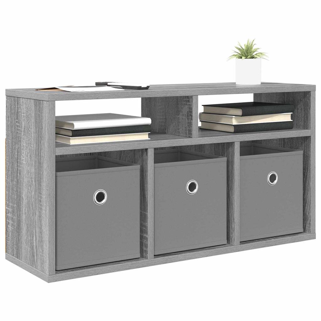 Lowboard with Drawers Grey Sonoma 72 x 22.5 x 38 cm