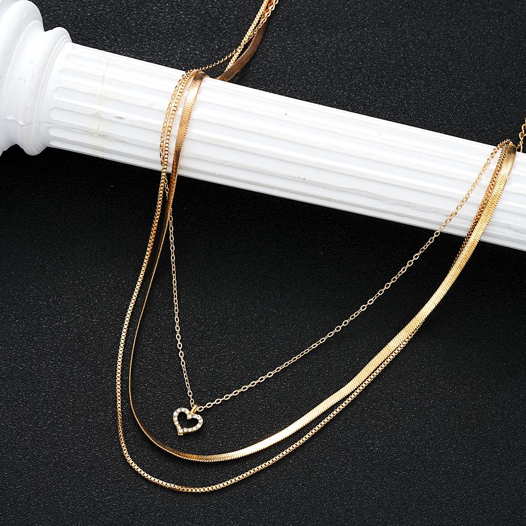 9 Pcs Simple Choker Necklaces for Women Fashion Love Heart Star Pendant Layered Necklace Jewelry Gift European and American