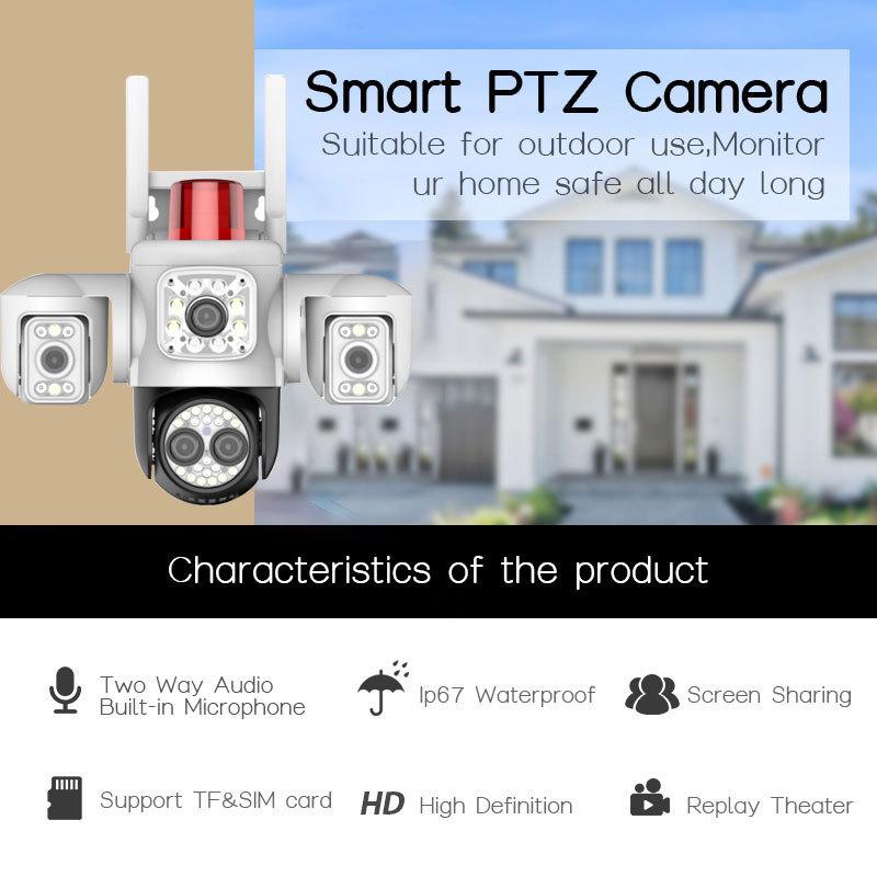 Yoosee 6MP 4G Surveillance Camera with 10x Zoom and 4-Lens Configuration
