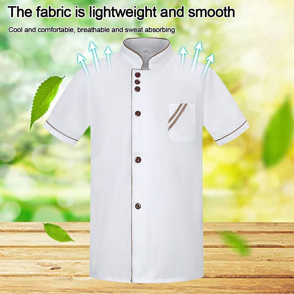 White Chef Clothes Short Long Sleeve Overalls New Work Uniform  Hotel