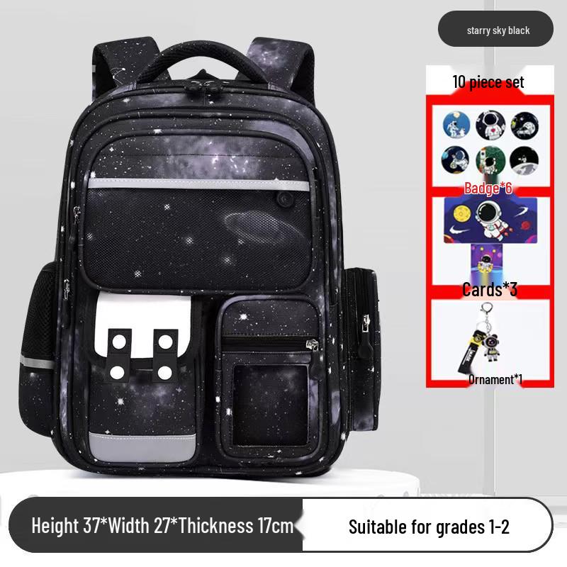 Fajny Plecak o Dużej Pojemności i Niskiej Wadze z Motywem Gwiaźdzystego Nieba dla Dzieci