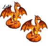 Halloween Dragon Night Light Solar Garden Light Resin Gothic Pumpkin Unique Gift for Lovers Statue Medieval Fantasy Ornament Patio Yard and