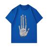 Men's 100% Cotton Crew Neck Short Sleeve T-Shirt, Funny 3D Hand Palm Print Casual Summer Tee, Soft Breathable Lightweight Daily Wear Streetwear Tops F